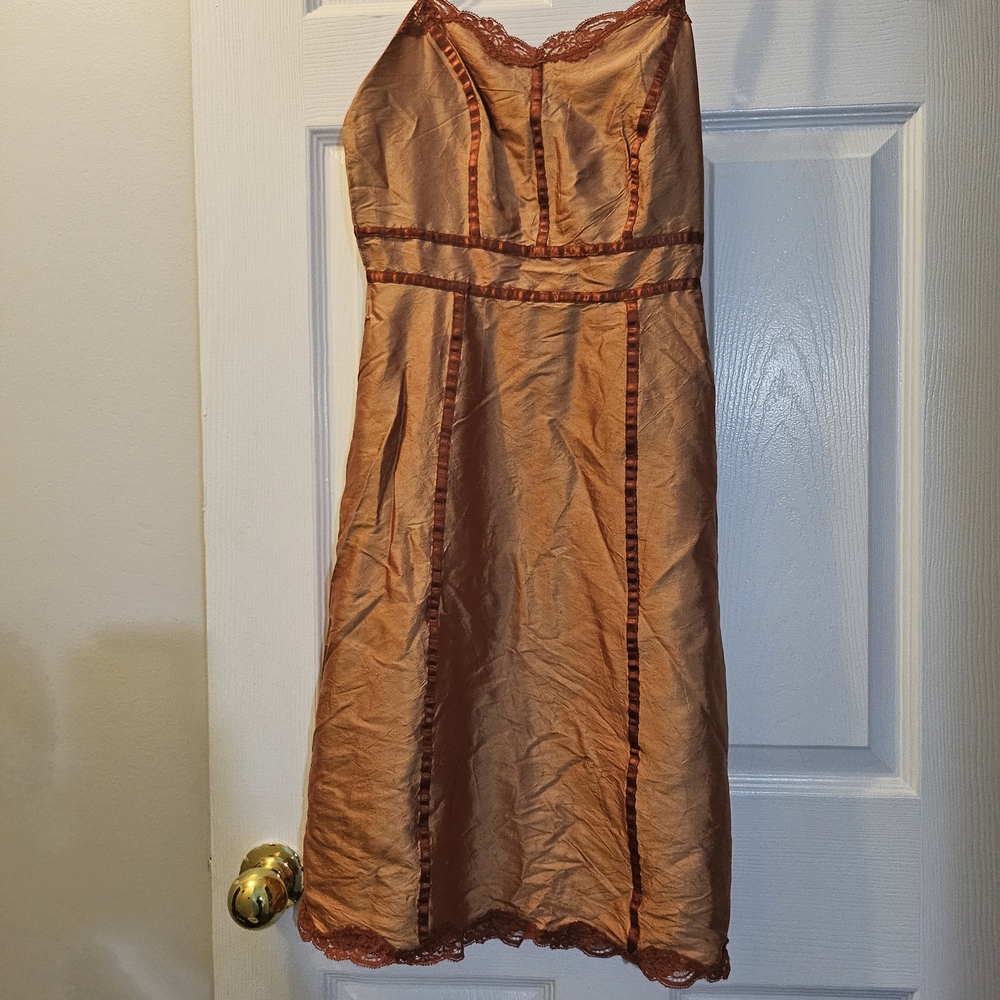 Elegant Betsey Johnson Dress with Lace Trim